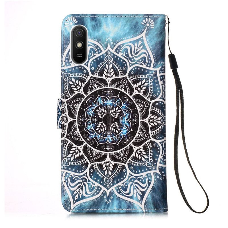 Flip Cover Læder Xiaomi Redmi 9A Sort Rem Mandala