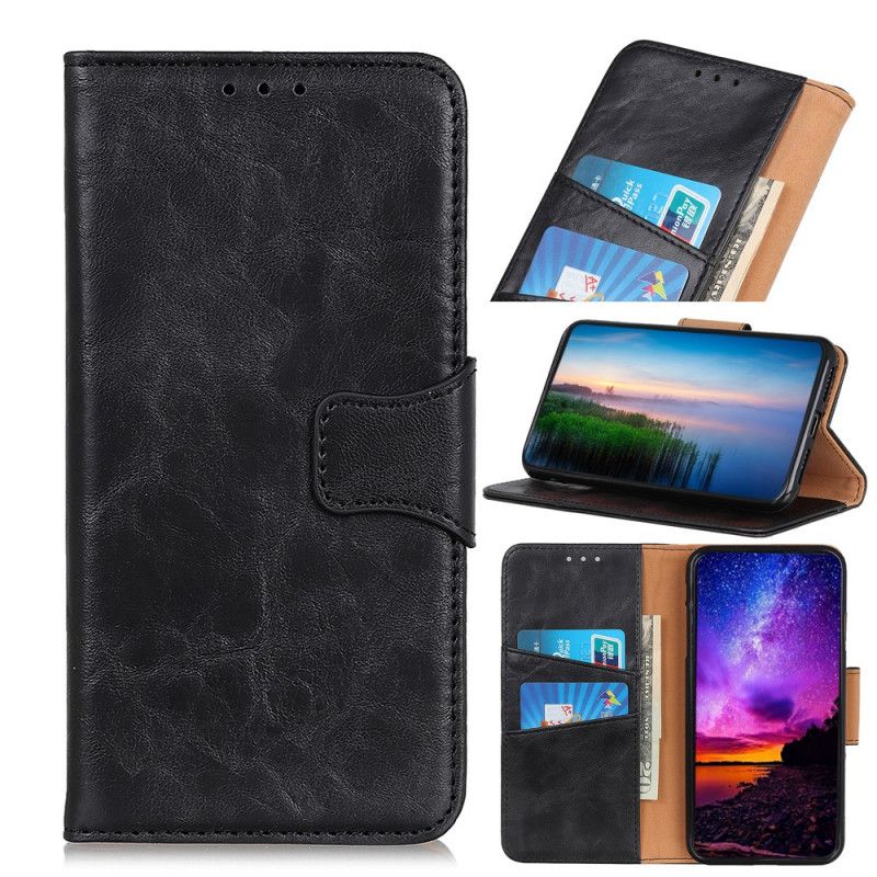 Flip Cover Læder Xiaomi Redmi 9A Sort Split Læder Vendbar Lås Original