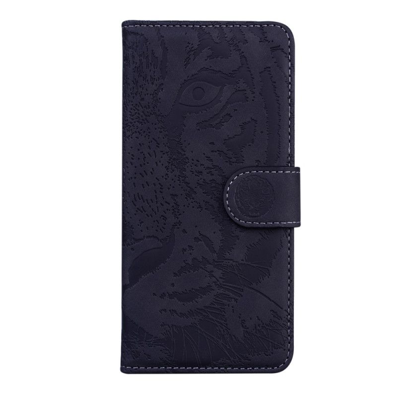 Flip Cover Læder Xiaomi Redmi 9A Sort Tiger Ansigtsprint