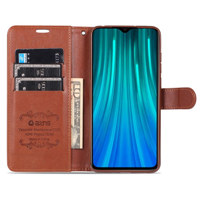 Flip Cover Xiaomi Redmi 9A Sort Imiteret Læder Azns