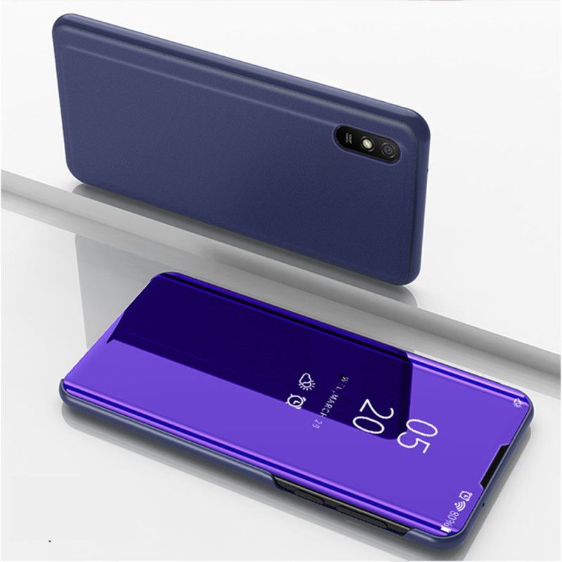 Se Omslag Xiaomi Redmi 9A Sort Spejl Og Imiteret Læder