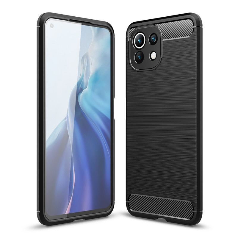 Cover for Xiaomi Redmi Note 10 Pro Sort Børstet Kulfiber