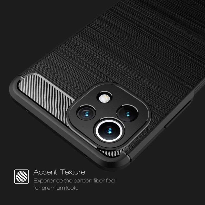 Cover for Xiaomi Redmi Note 10 Pro Sort Børstet Kulfiber