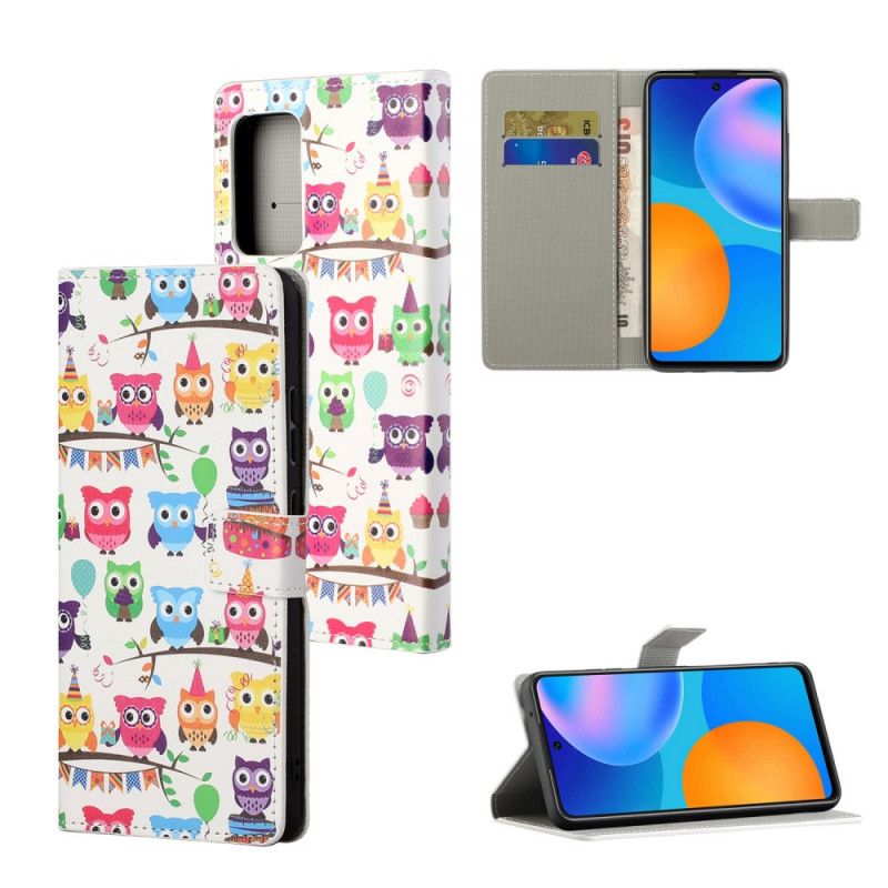 Flip Cover Læder for Xiaomi Redmi Note 10 Pro Flere Ugler