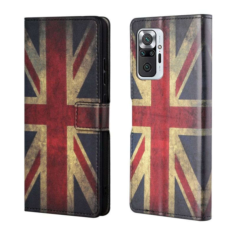 Flip Cover Læder Xiaomi Redmi Note 10 Pro Englands Flag