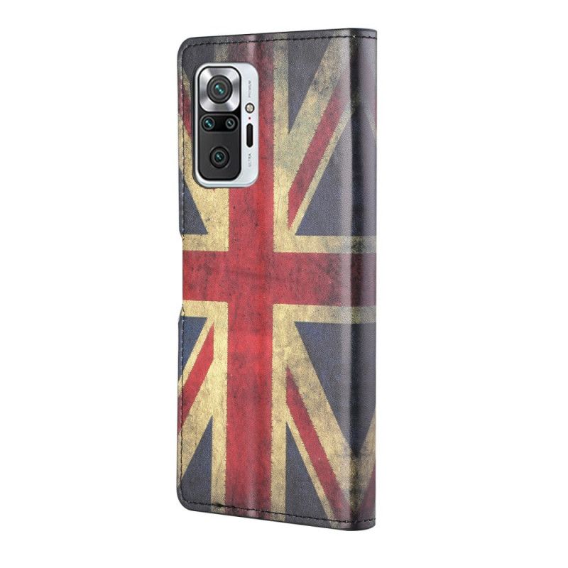 Flip Cover Læder Xiaomi Redmi Note 10 Pro Englands Flag