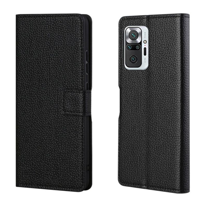 Flip Cover Læder Xiaomi Redmi Note 10 Pro Enkel Litchi