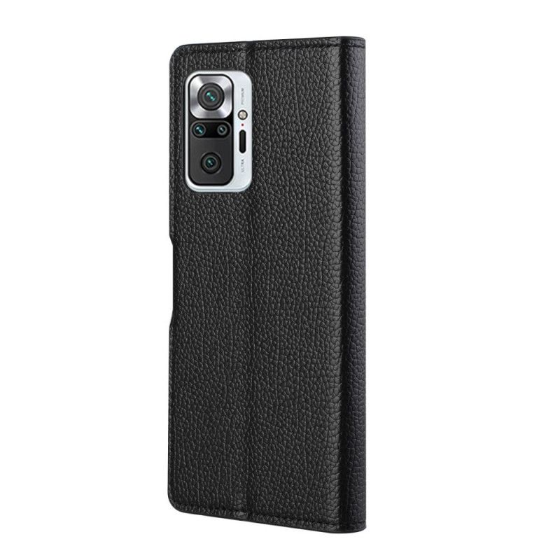 Flip Cover Læder Xiaomi Redmi Note 10 Pro Enkel Litchi