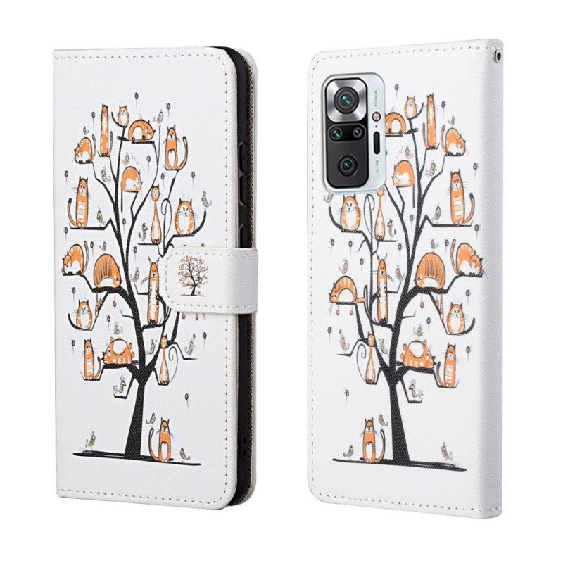 Flip Cover Læder Xiaomi Redmi Note 10 Pro Funky G-Streng Katte Original