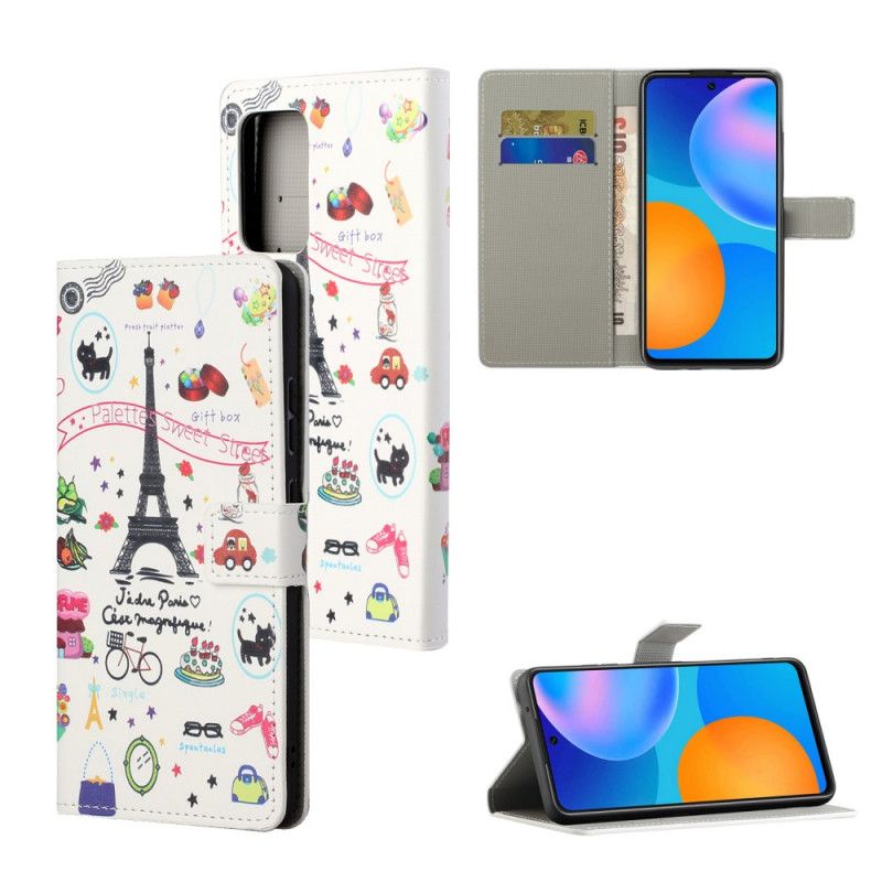 Flip Cover Læder Xiaomi Redmi Note 10 Pro Jeg Elsker Paris