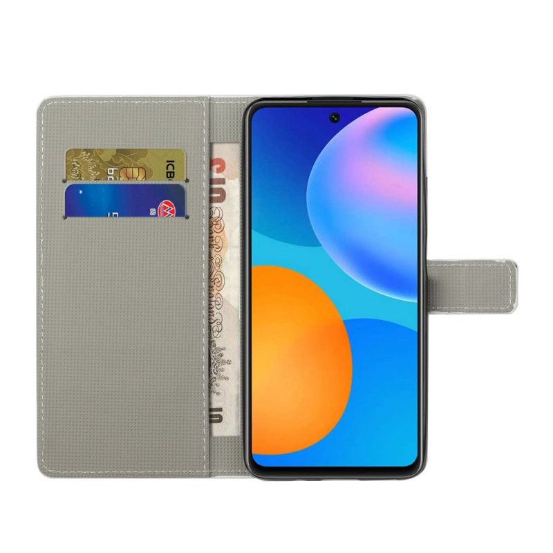 Flip Cover Xiaomi Redmi Note 10 Pro Sort Sommerfugle Og Blomster