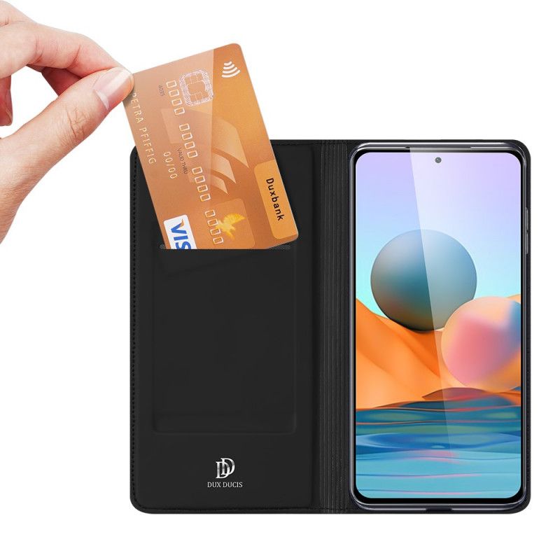 Læder Cover Xiaomi Redmi Note 10 Pro Sort Pro Dux Ducis Hud