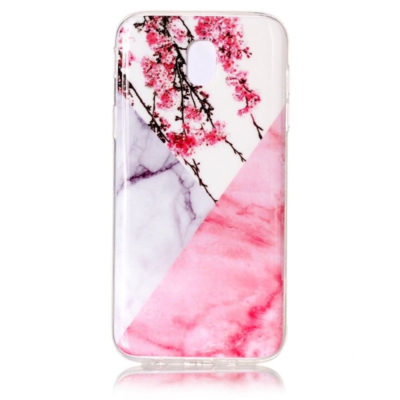 Cover for Samsung Galaxy J5 2017 Marmoreret Blomme