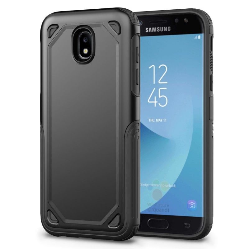 Cover for Samsung Galaxy J5 2017 Sort Premium Metaleffekt