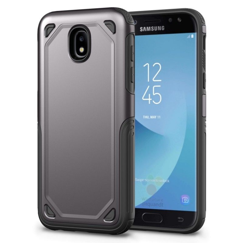 Cover for Samsung Galaxy J5 2017 Sort Premium Metaleffekt