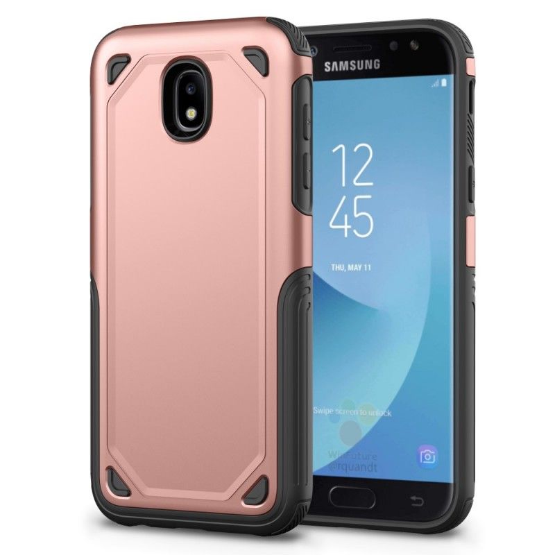 Cover for Samsung Galaxy J5 2017 Sort Premium Metaleffekt