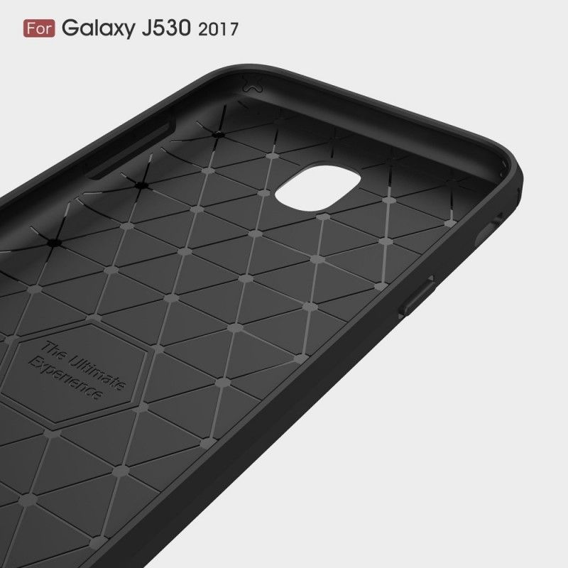 Cover Samsung Galaxy J5 2017 Sort Børstet Kulfiber Beskyttelse