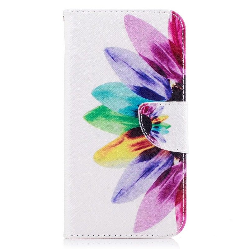 Flip Cover Læder Samsung Galaxy J5 2017 Akvarelblomst Original