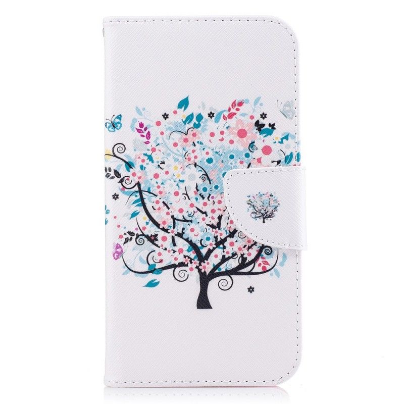 Flip Cover Læder Samsung Galaxy J5 2017 Blomstret Træ Original