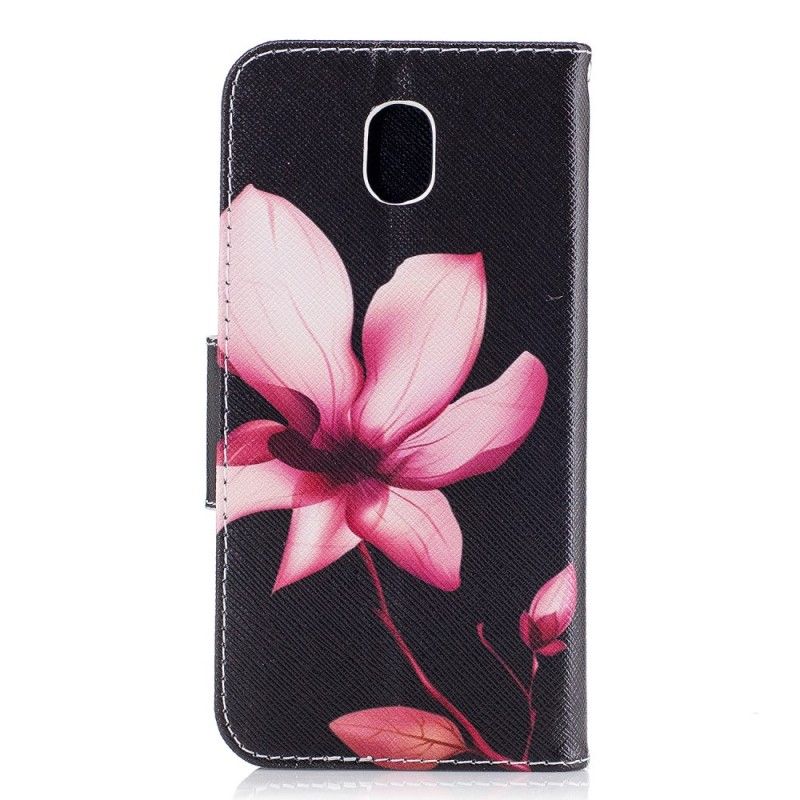 Flip Cover Læder Samsung Galaxy J5 2017 Lyserød Blomst