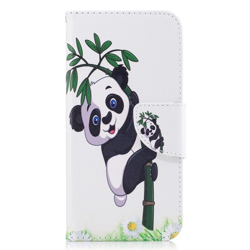 Flip Cover Læder Samsung Galaxy J5 2017 Panda På Bambus Beskyttelse