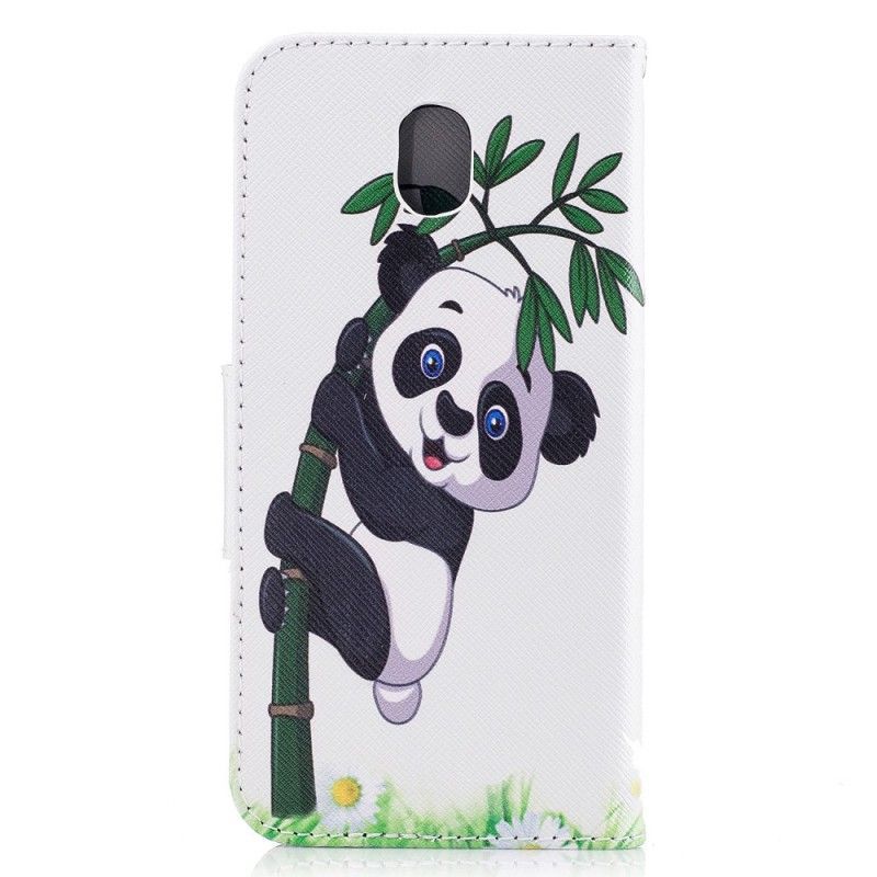 Flip Cover Læder Samsung Galaxy J5 2017 Panda På Bambus Beskyttelse