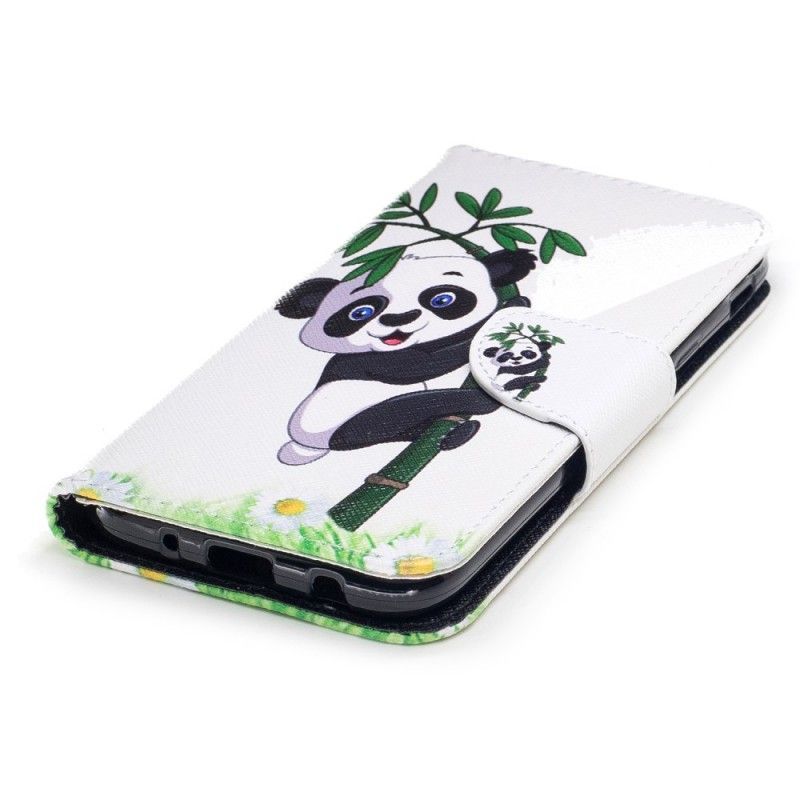 Flip Cover Læder Samsung Galaxy J5 2017 Panda På Bambus Beskyttelse