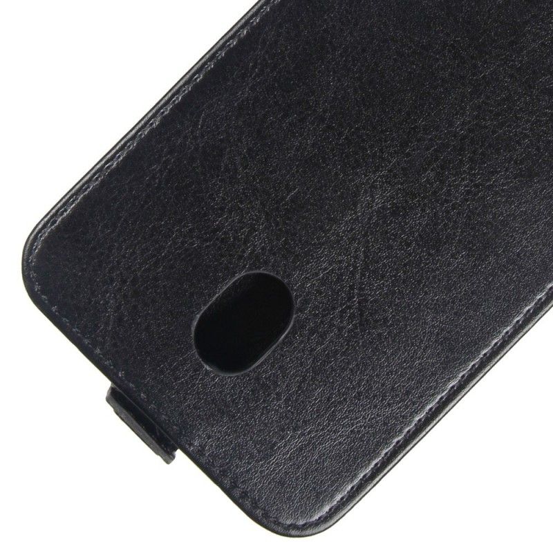 Flip Cover Læder Samsung Galaxy J5 2017 Sort Foldning Af Lædereffekt