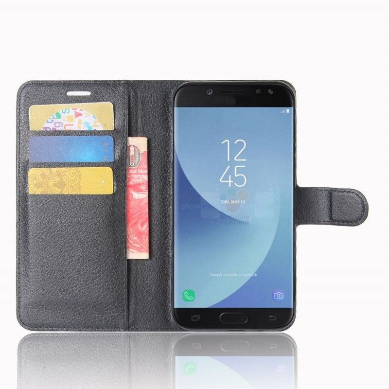 Flip Cover Samsung Galaxy J5 2017 Sort Mobilcover Klassisk