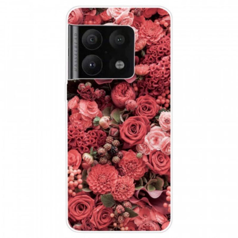 Cover OnePlus 10 Pro 5G Lyserøde Blomster