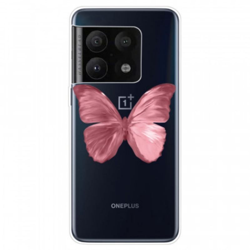 Mobilcover OnePlus 10 Pro 5G Pink Sommerfugleslange