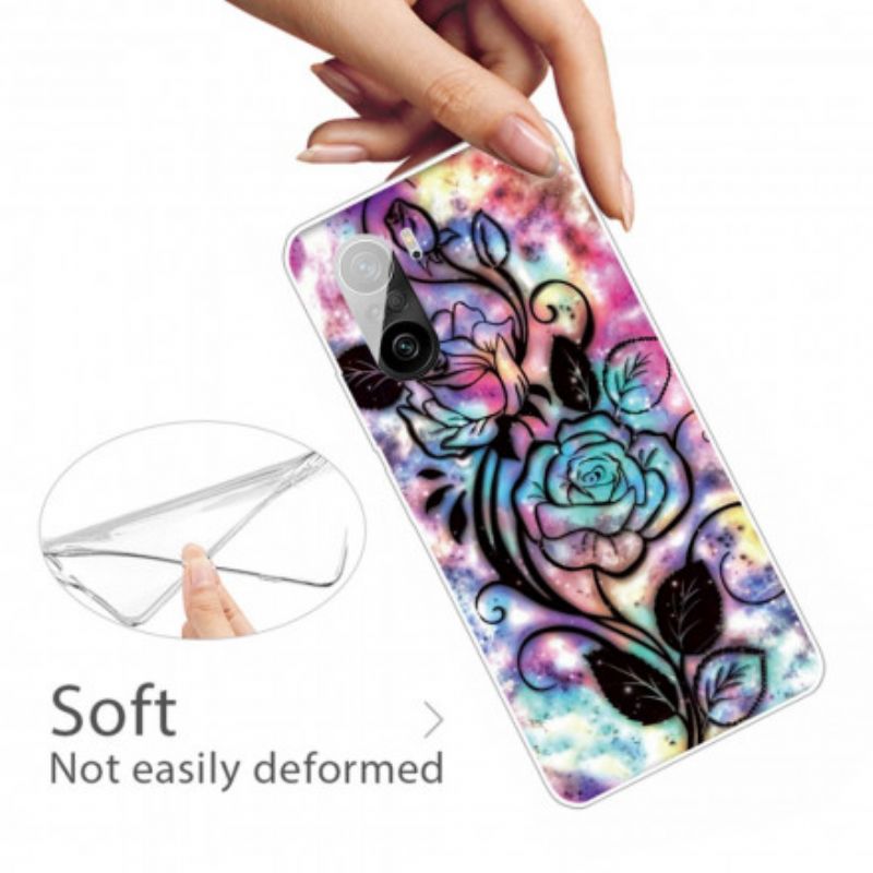 Cover Til Xiaomi Mi 11i 5g / Poco F3 Grafisk Blomst