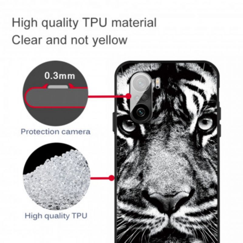 Cover Xiaomi Mi 11i 5g / Poco F3 Black And White Tiger