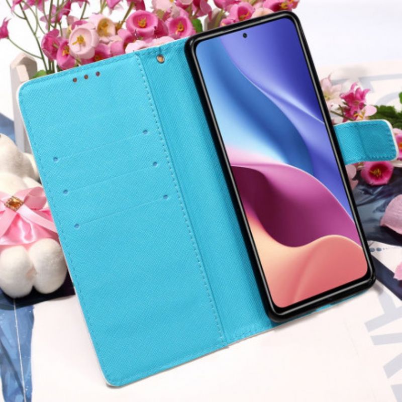 Flip Cover Xiaomi Mi 11i 5g / Poco F3 Blomsterkranie