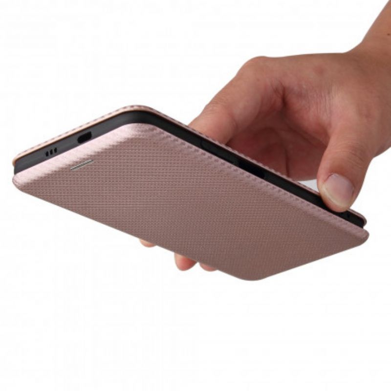 Flip Cover Xiaomi Mi 11i 5g / Poco F3 Kulfiber Med Støttering