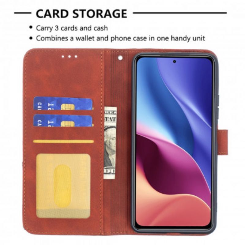 Flip Cover Xiaomi Mi 11i 5g / Poco F3 Trekant Binfen Farve