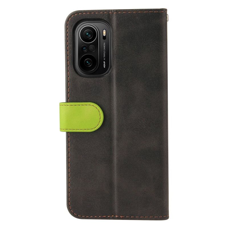 Læder Cover Xiaomi Mi 11i 5g / Poco F3 Telefon Etui Bicolor Design