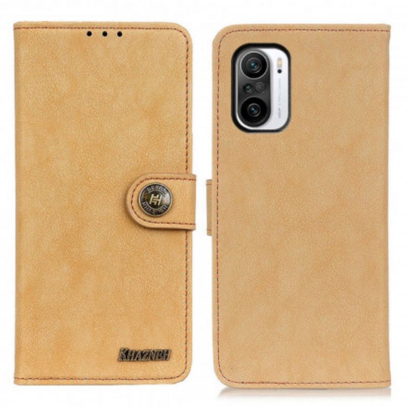 Læder Cover Xiaomi Mi 11i 5g / Poco F3 Telefon Etui Kunstlæder Split Retro Khazneh