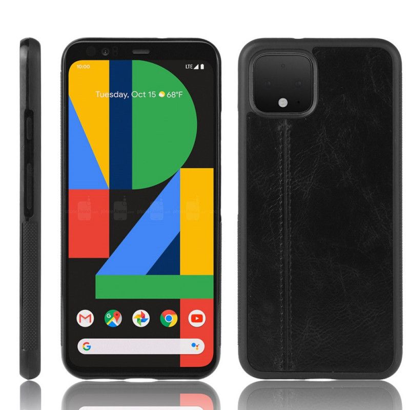 Cover for Google Pixel 4 XL Sort Syet Lædereffekt