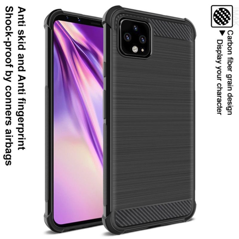 Cover Google Pixel 4 XL Mobilcover Imak Børstet Kulfiber