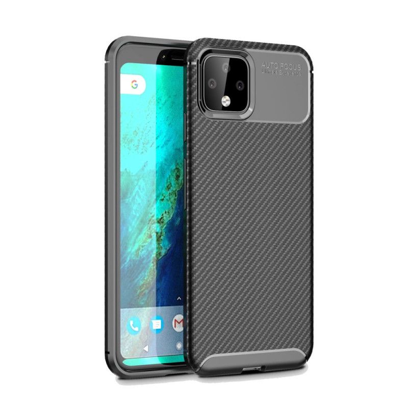 Cover Google Pixel 4 XL Sort Fleksibel Kulfibertekstur Beskyttelse