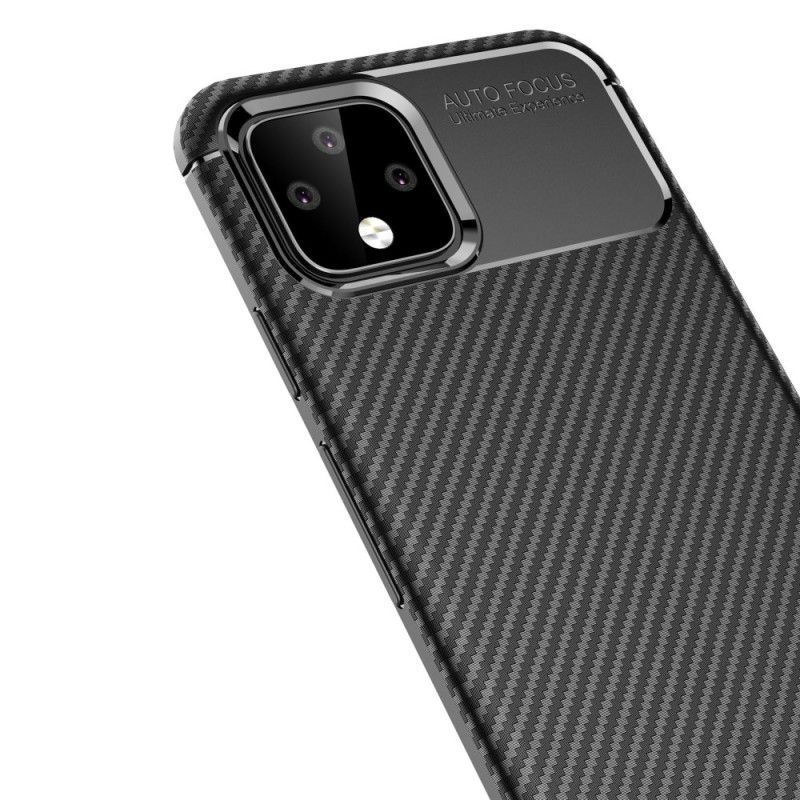 Cover Google Pixel 4 XL Sort Fleksibel Kulfibertekstur Beskyttelse