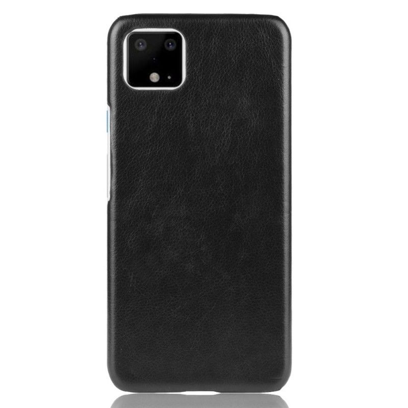 Cover Google Pixel 4 XL Sort Lychee-Lædereffekt