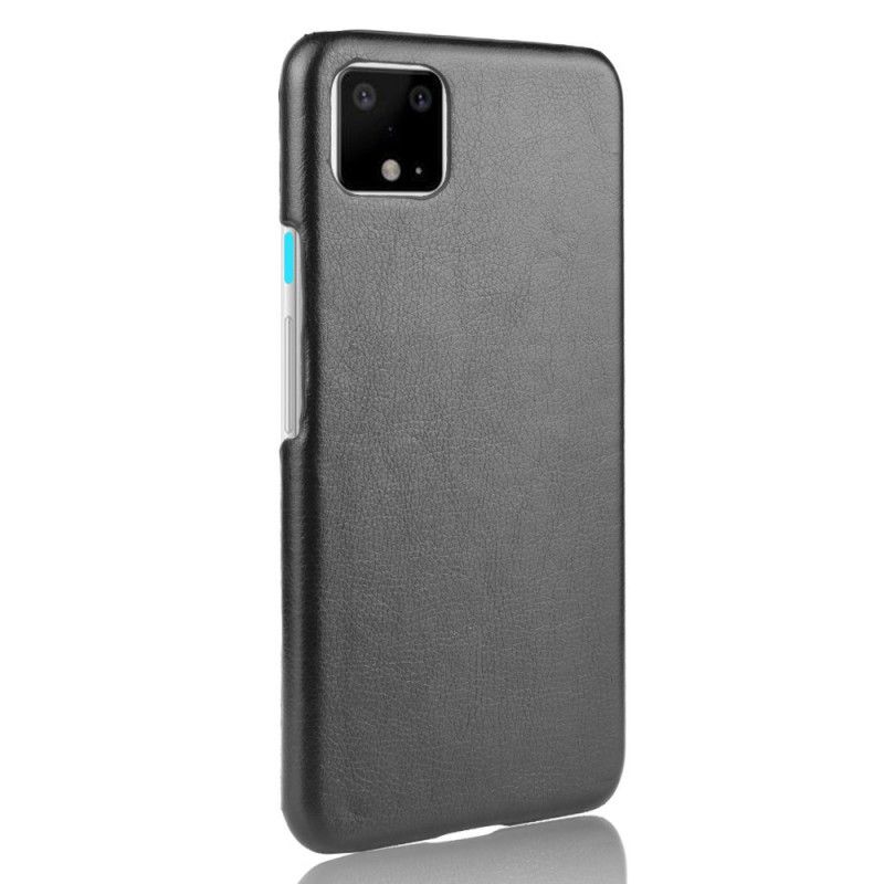 Cover Google Pixel 4 XL Sort Lychee-Lædereffekt