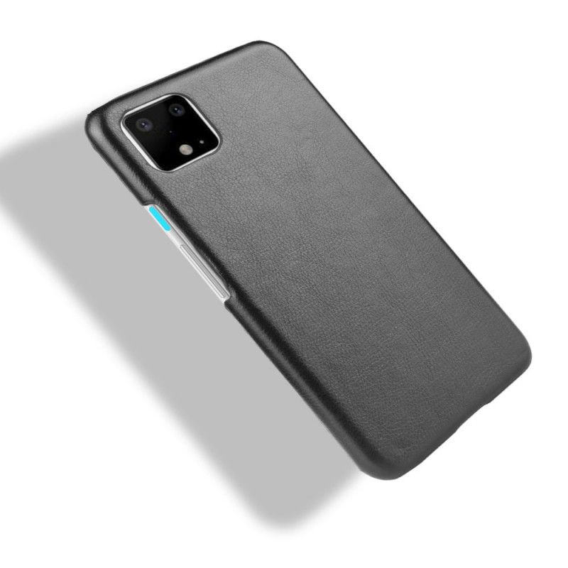 Cover Google Pixel 4 XL Sort Lychee-Lædereffekt