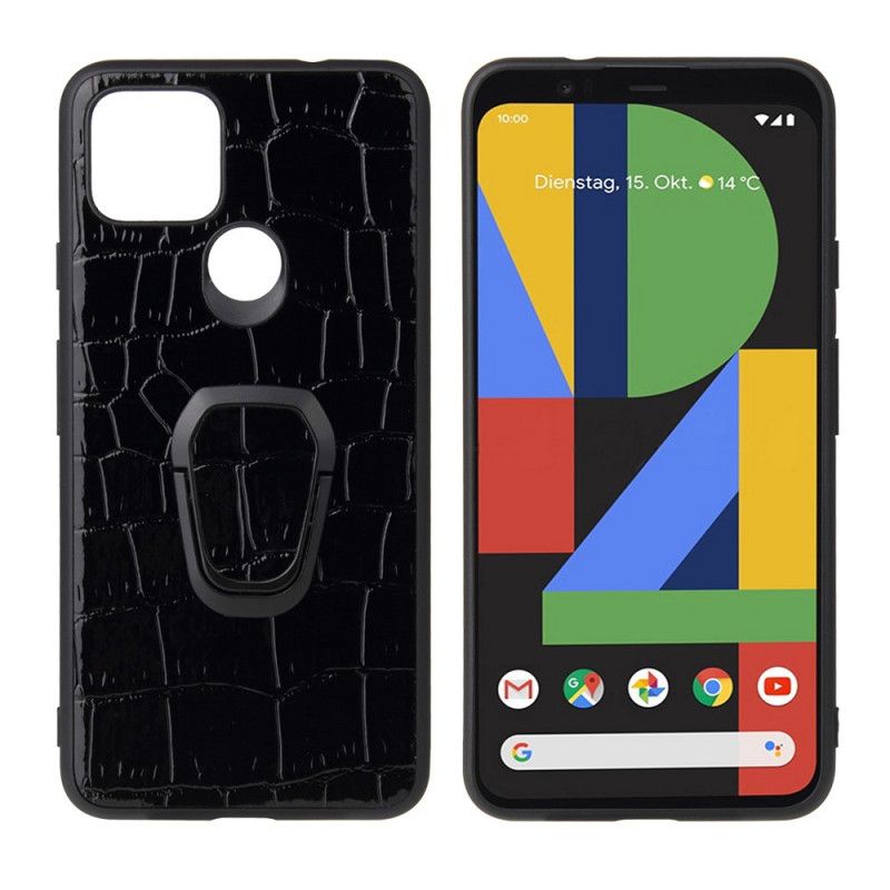 Cover for Google Pixel 4A 5G Krokodillestil Med Ringstativ