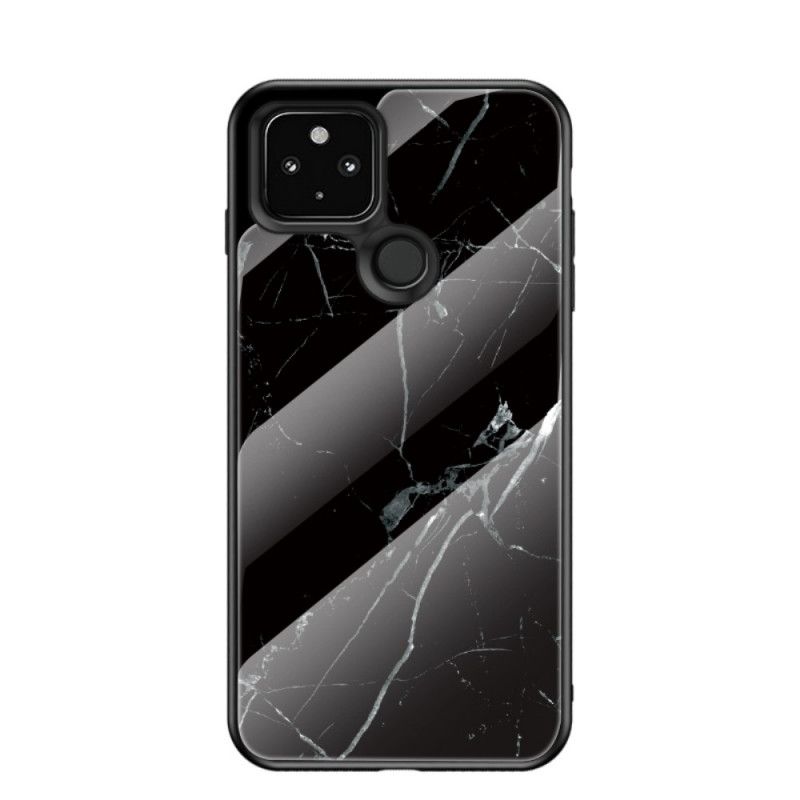 Cover for Google Pixel 4A 5G Sort Premiumfarver Hærdet Glas