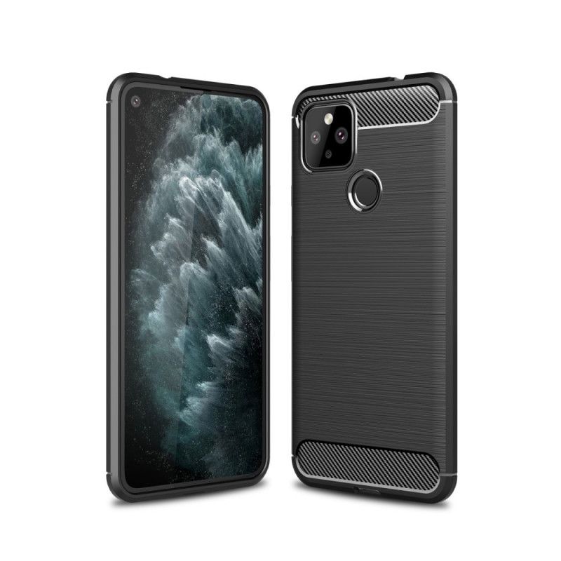 Cover Google Pixel 4A 5G Sort Børstet Kulfiber