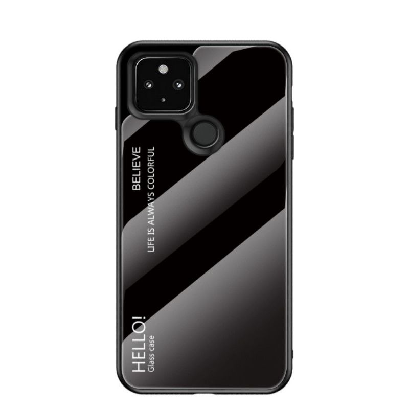 Cover Google Pixel 4A 5G Sort Hej Hærdet Glas Original