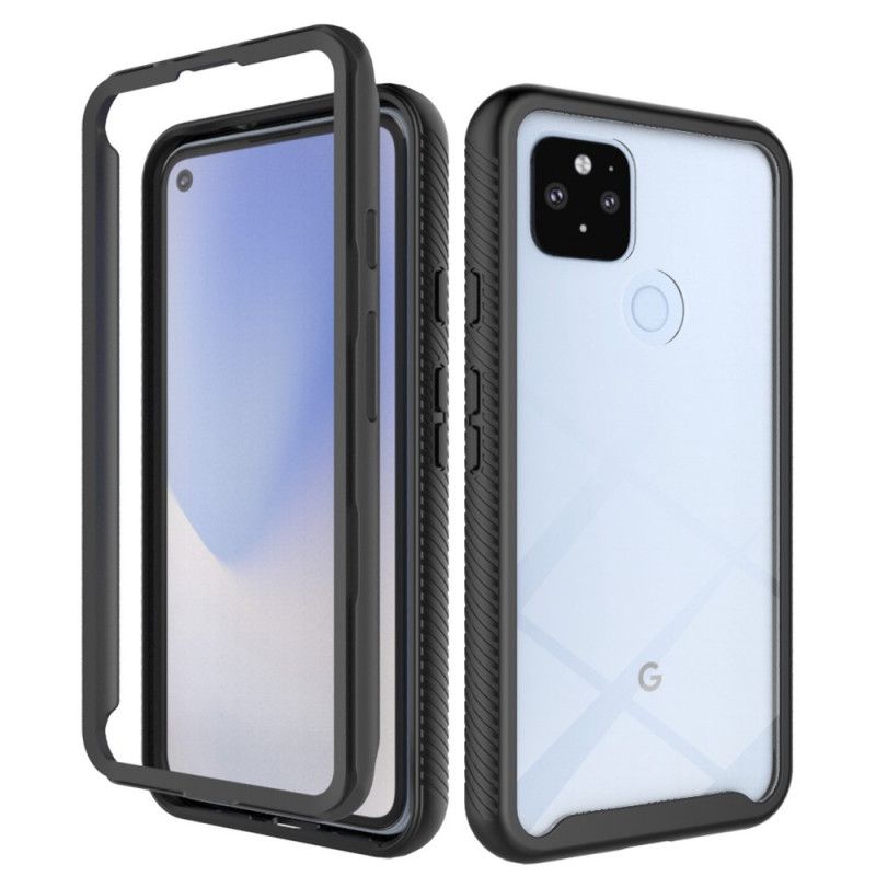 Cover Google Pixel 4A 5G Sort Hybridfasede Kanter Beskyttelse